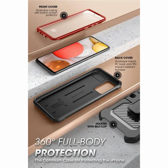 For Samsung Galaxy A72 2021 Release Ub Pro Full-Body Rugged Holster Case With Built-In Screen Protector
