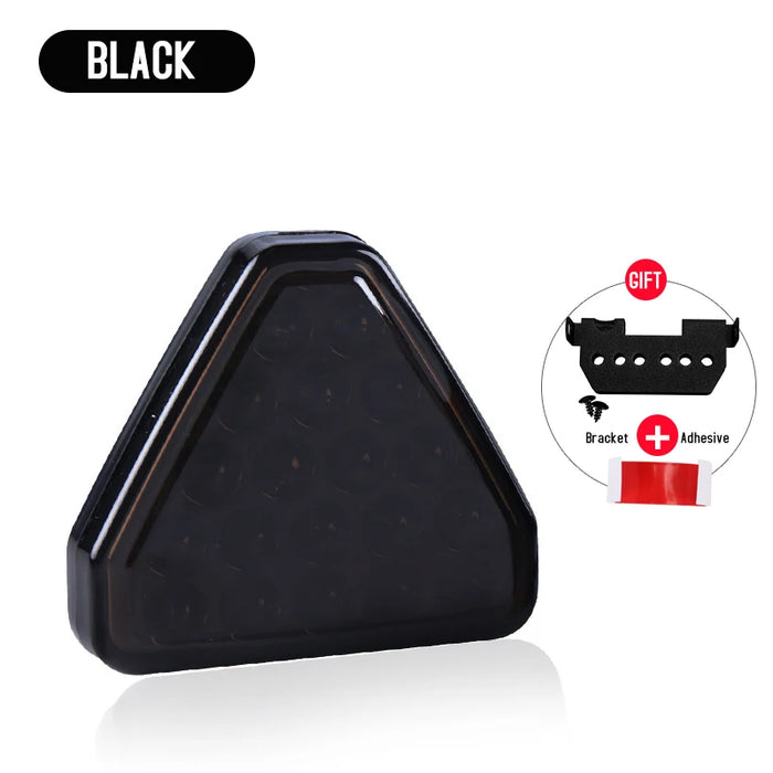 Universal 12V Led Car Brake Tail Light Red Triangle Reversing Stop Flash Warning Fog Lights