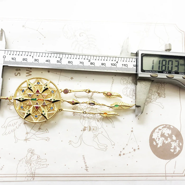 925 Sterling Silver Large Lucky Dreamcatcher Pendant Fine S Gift For Women