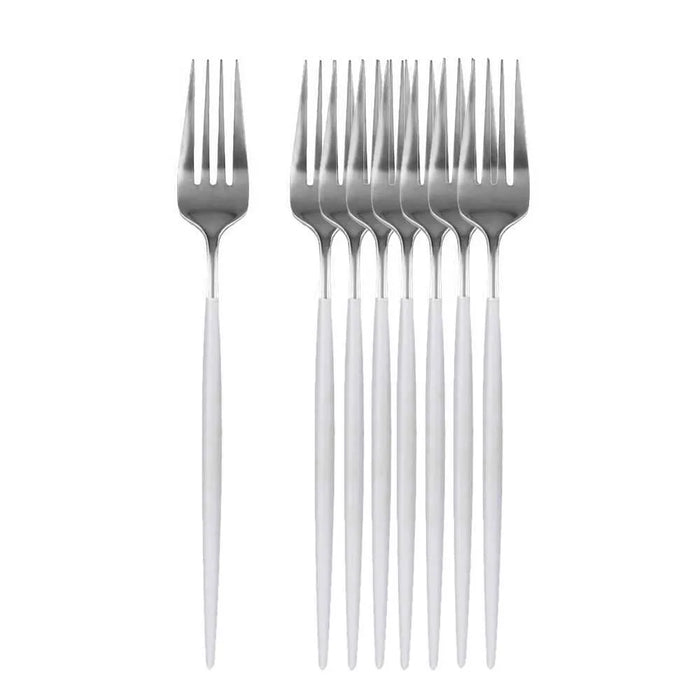 8 / 16 Piece Black Gold Dinner Fork Set
