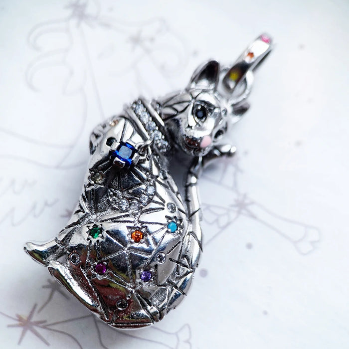 925 Sterling Silver Boho Cat Constellation Pendant 2022 Fine Jewelry Gift For Women