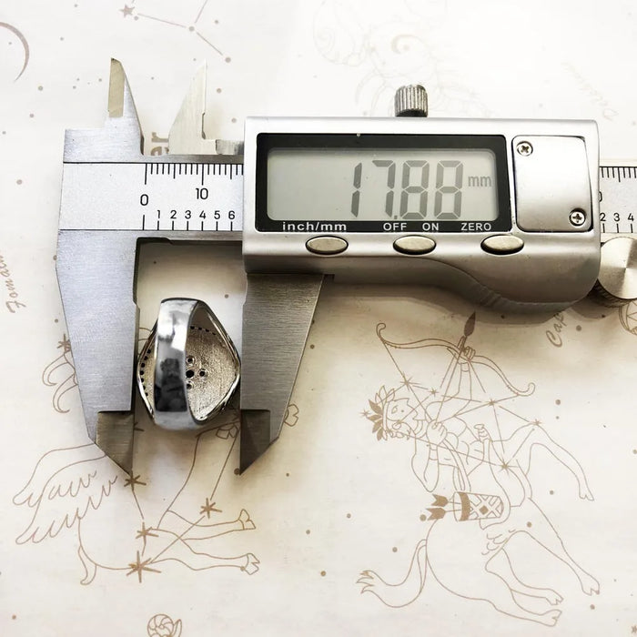 925 Sterling Silver Elements Of Nature Cocktail Ring Vintage Men