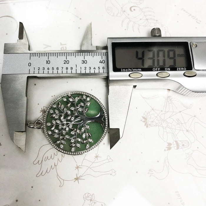 925 Sterling Silver Spring Green Tree Pendant Jewelry For Women