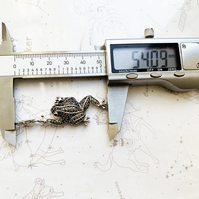 925 Sterling Silver Frog Green Eva Pendant Fashion Accessory For Women & Men