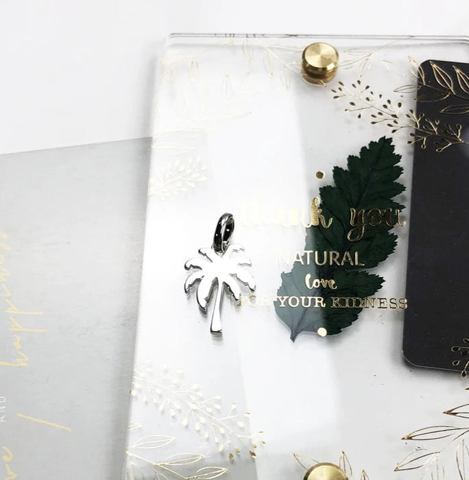 925 Sterling Silver Coconut Palm Tree Pendant European Style Gift For Women & Men