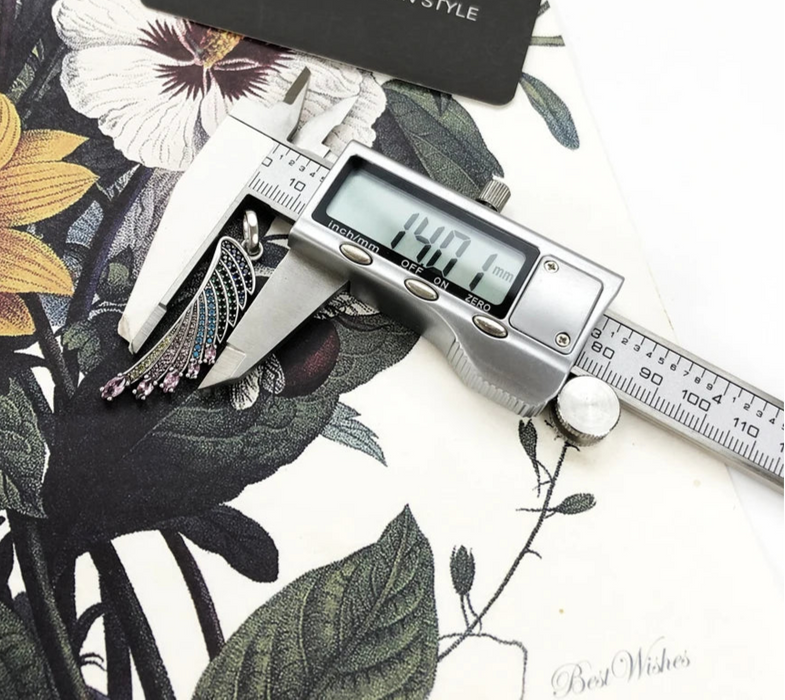 925 Sterling Silver Boho Hummingbird Wing Pendant Rainbow Effect Fashion Jewelry For Women