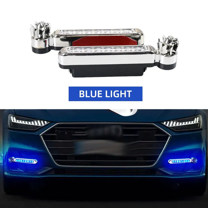 2Pcs Car Wind Energy Led Drl Daytime Running Light No Power Supply Needed