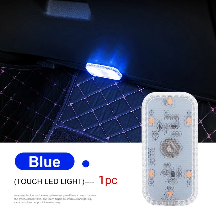 Mini Wireless Led Touch Light For Car Interior Usb Charging