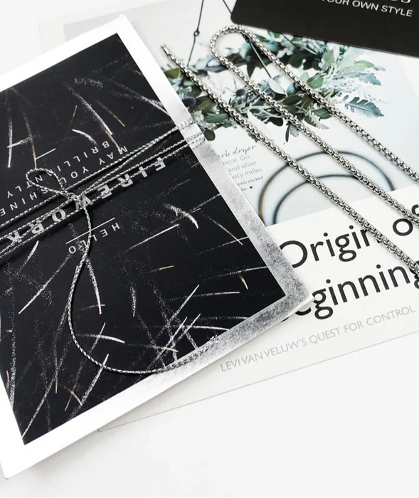 925 Sterling Silver Basic Necklace European Style Rebel Bijoux For Men & Women