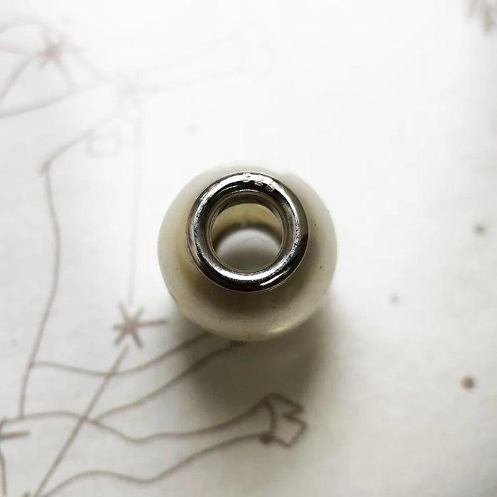 925 Sterling Silver White Pearl Beads For Diy Jewelry Charm For Women