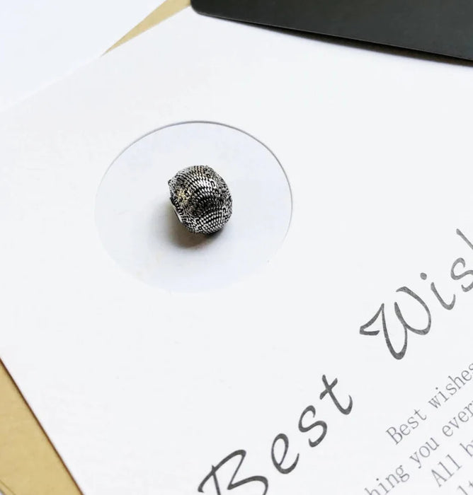 925 Sterling Silver Hedgehog Beads Diy Jewelry Accessory For Women