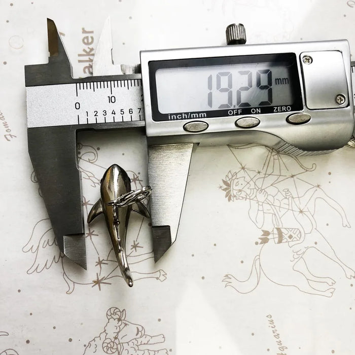 925 Sterling Silver Shark Pendant Trendy Gift For Men & Women