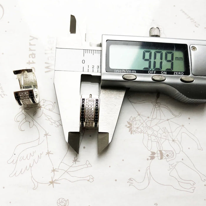 925 Sterling Silver Creole Hinged Hoop Earrings Europe Style Glam Jewelry For Women