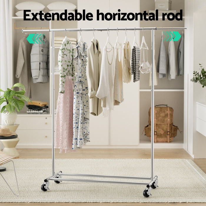 Clothes Rack Airer Rail Coat Stand Adjustable Hanger