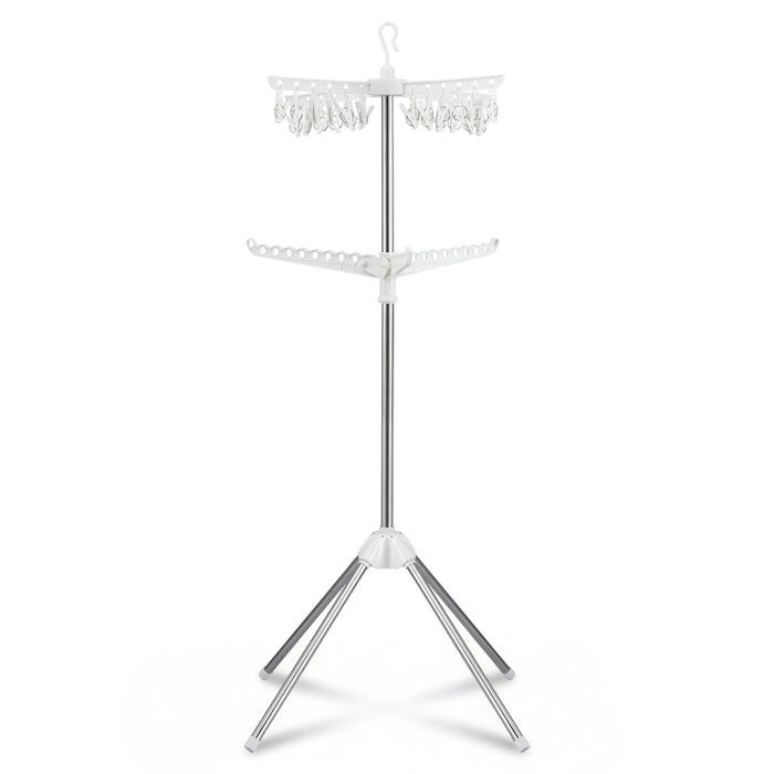 Clothes Rack Airer 2 Tier Rotatable Hanger Foldable