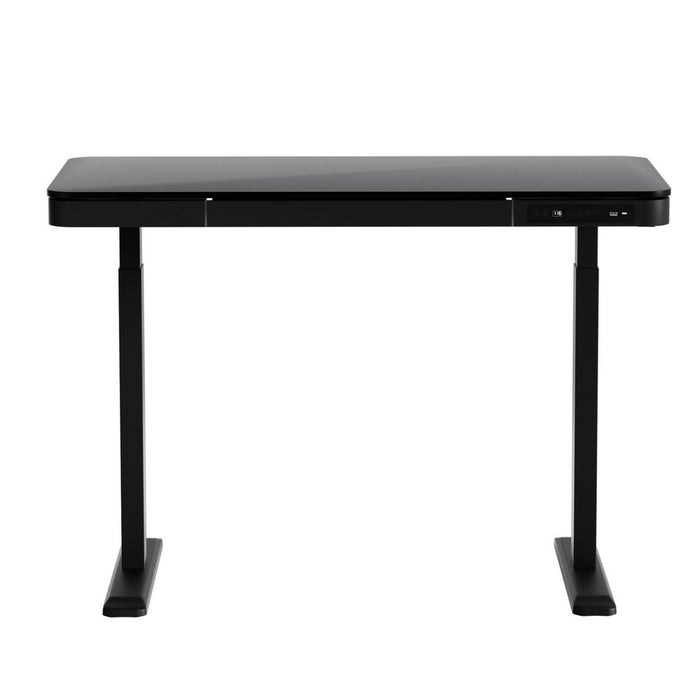 Standing Desk Motorised Electric Dual Motor Drawer 120Cm Black