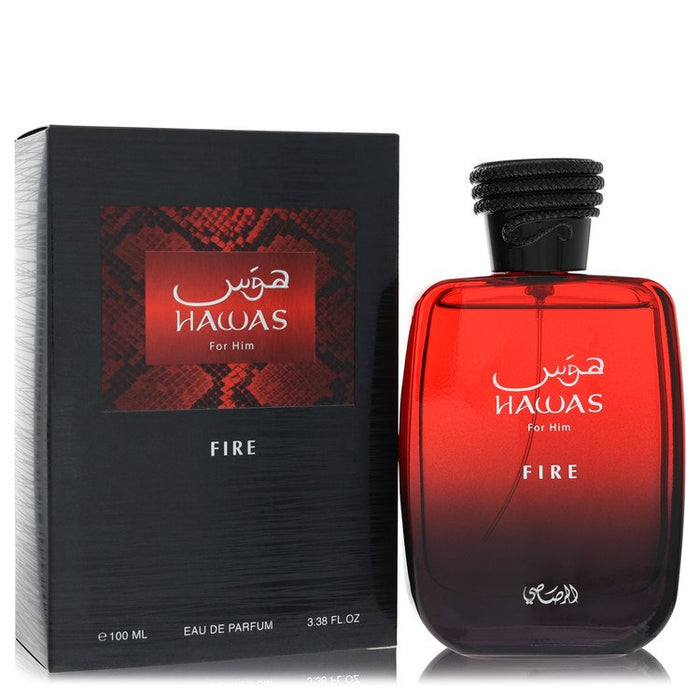 Hawas Fire Eau De Parfum Spray By Rasasi For Men-100 Ml