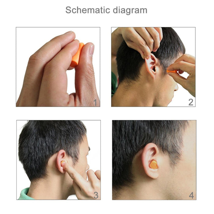 Non Toxic Orange Memory Foam Earplugs For Sleep