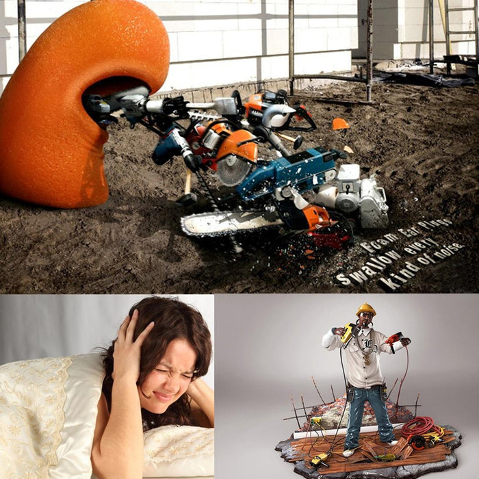 Non Toxic Orange Memory Foam Earplugs For Sleep