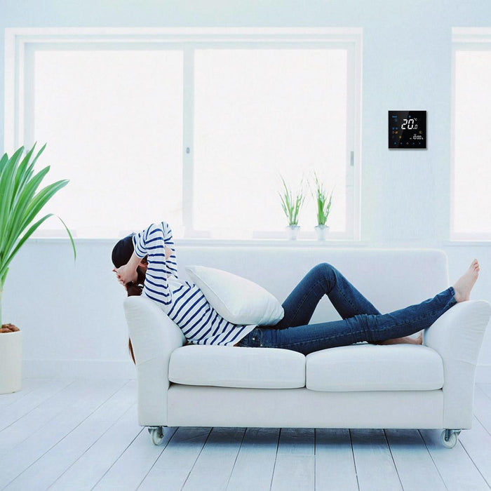 16A Lcd Digital Heating Thermostat With Sensor Time / Week / Heat Display