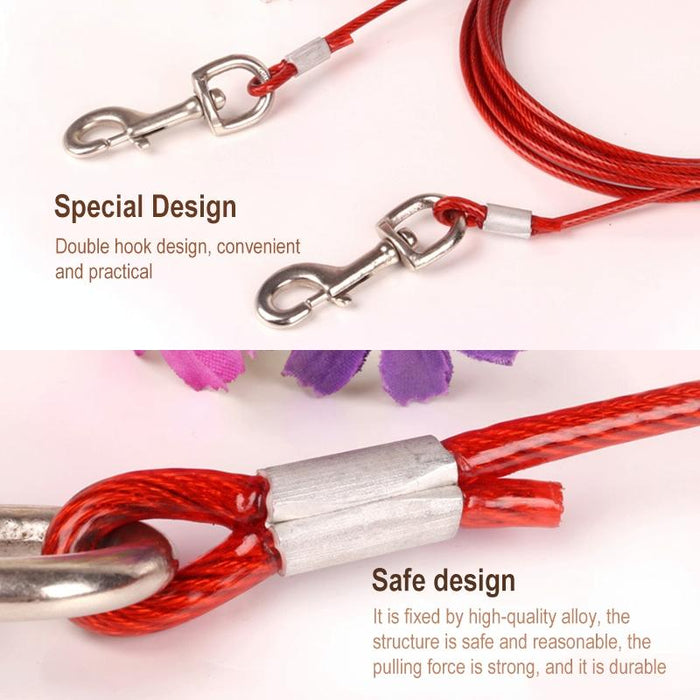 2 In 1 Pet Traction Rope With Handle 10M Length Random Colour
