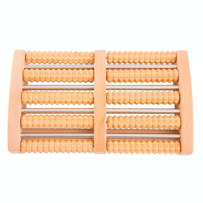 5-Row Solid Wood Foot Massager Non-Slip & Thickened