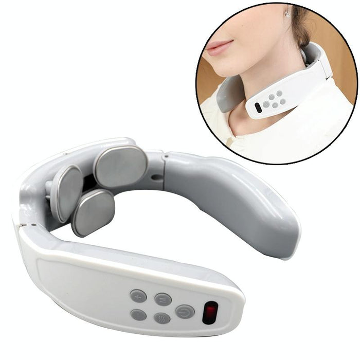 Rechargeable Electric Neck Massager Intelligent Pulse Shock Home Use