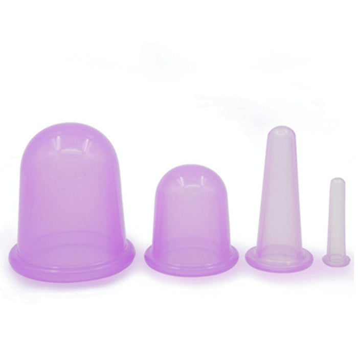4-In-1 Silicone Cupping Cups For Health Care Random Colour
