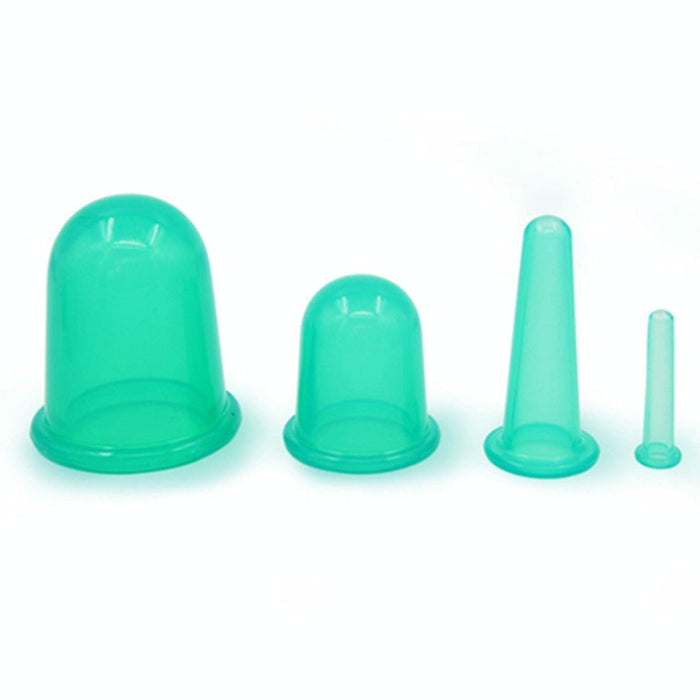 4-In-1 Silicone Cupping Cups For Health Care Random Colour