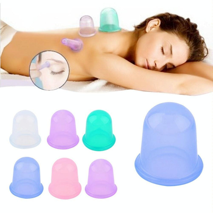 Silicone Cupping Cup For Health Care Body Massage Random Colour