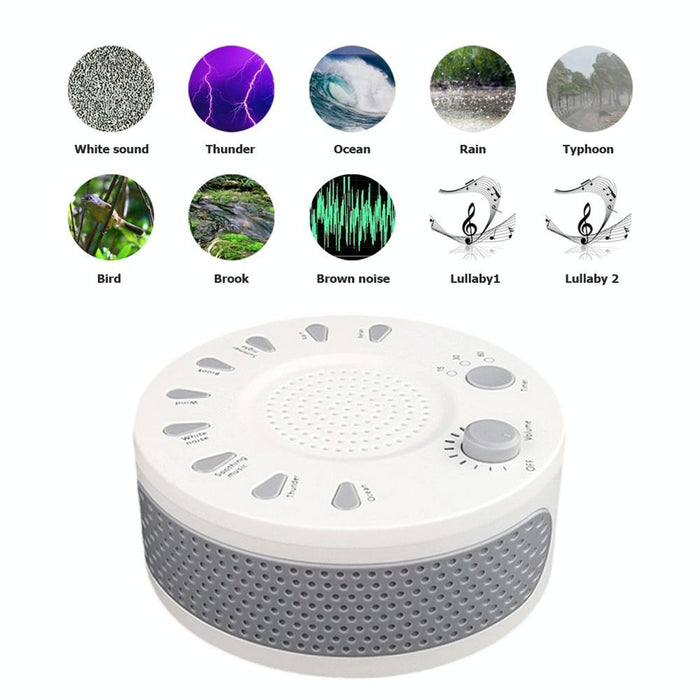 Sleep Sound Machine 9 Timed Music Options White