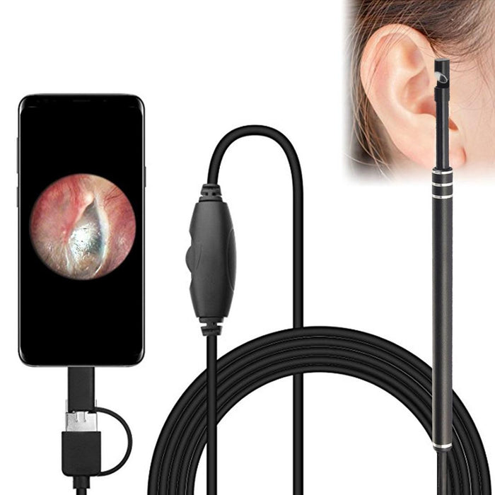 3 In 1 Usb Ear Scope With Hd Camera For Android & Pc 1.85M Cable