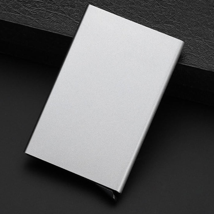 Stainless Steel Pu Business Card Holder Antimagnetic 10X6.2X0.8Cm