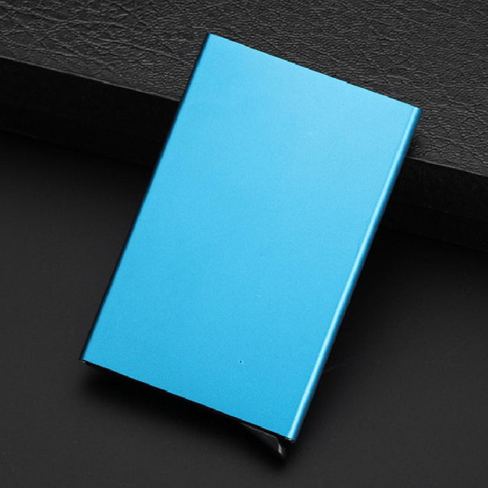 Stainless Steel Pu Business Card Holder Antimagnetic 10X6.2X0.8Cm