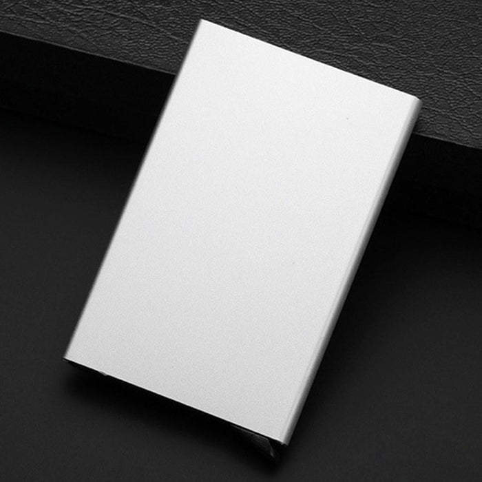 Stainless Steel Pu Business Card Holder Antimagnetic 10X6.2X0.8Cm