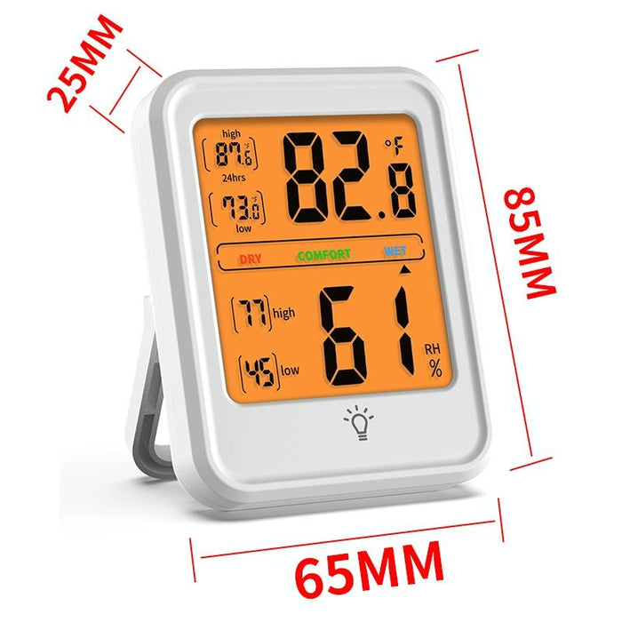 Portable Indoor Thermometer Hygrometer Compact Design