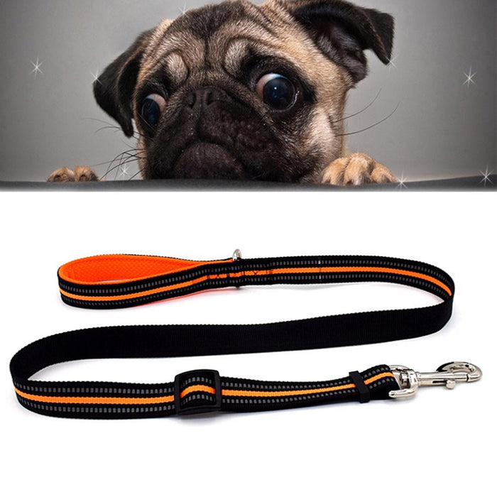 Reflective Nylon Dog Leash Size M Adjustable 2.5* 100 140Cm