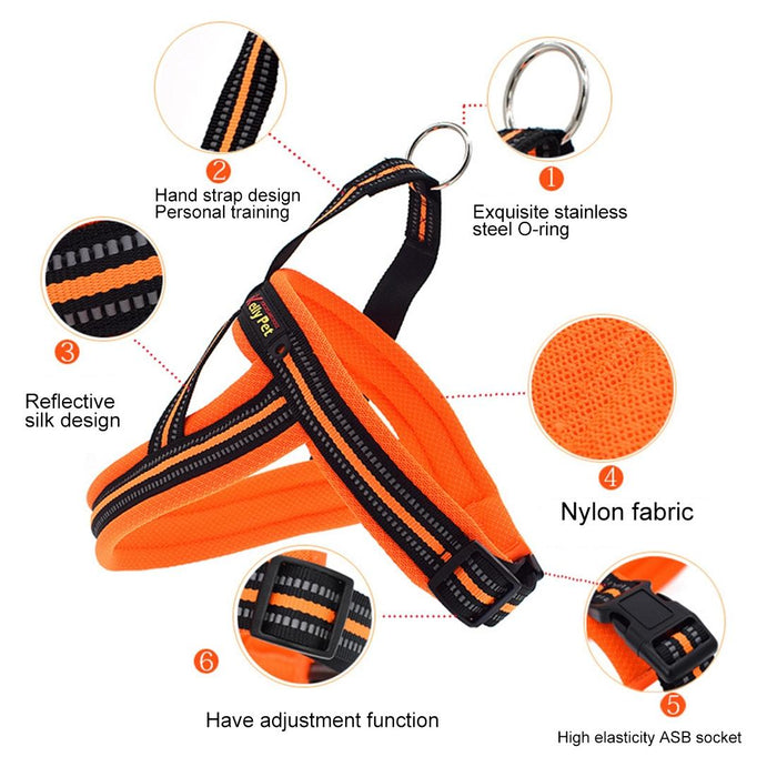 Reflective Chest Harness For Big Dogs