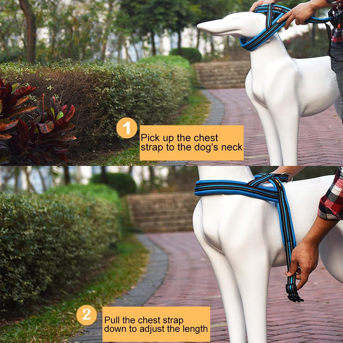 Reflective Chest Harness For Big Dogs