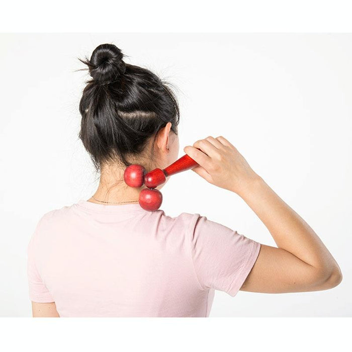 Black Wenge Manual Roller Massager Solid Wood