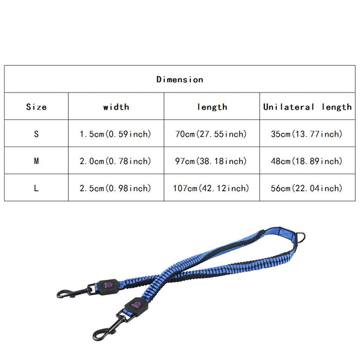 Reflective Nylon Double Traction Rope For Small Pets 70Cm