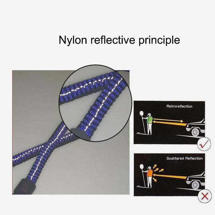 Reflective Nylon Double Traction Rope For Small Pets 70Cm
