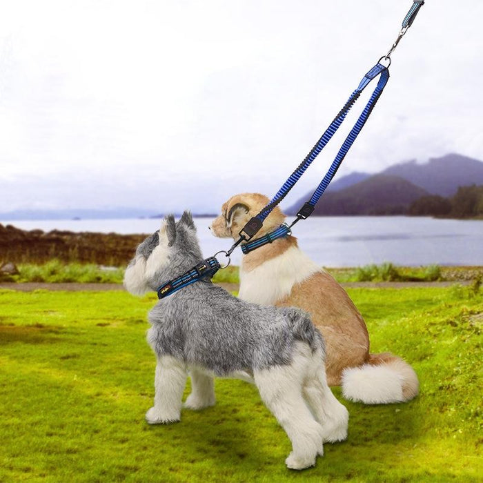 Reflective Nylon Double Traction Rope For Small Pets 70Cm