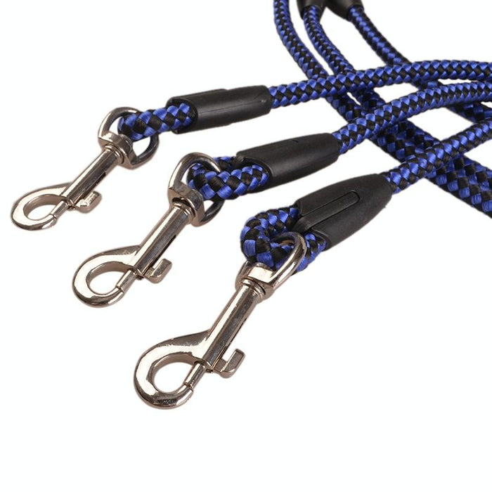 3 In 1 Nylon Dog Leash With Handle 124Cm Blue