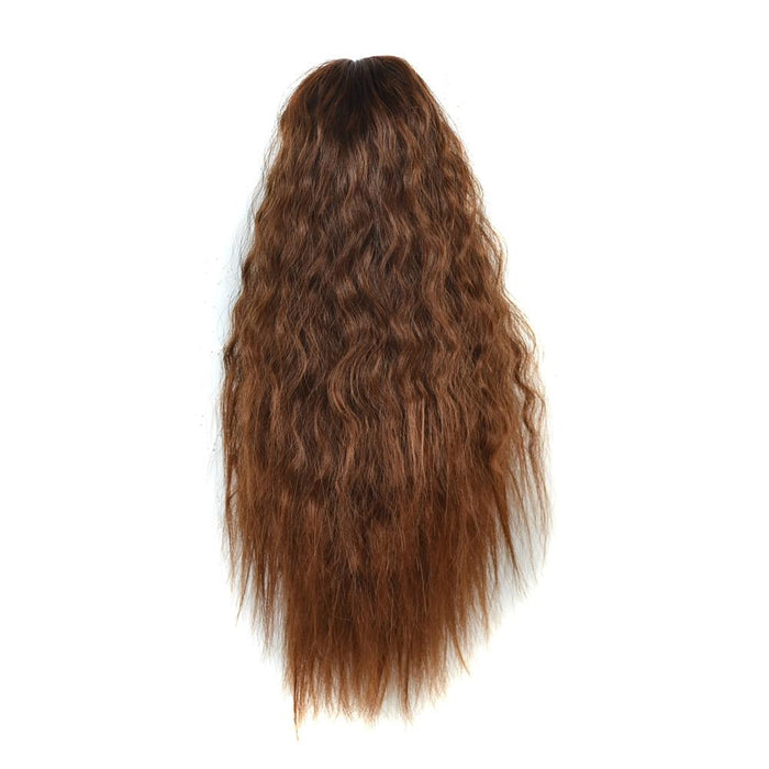 Short Curly Clip On Corn Blanching Horsetail Wig