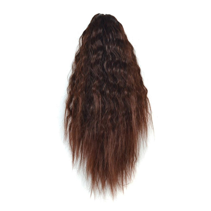 Short Curly Clip On Corn Blanching Horsetail Wig