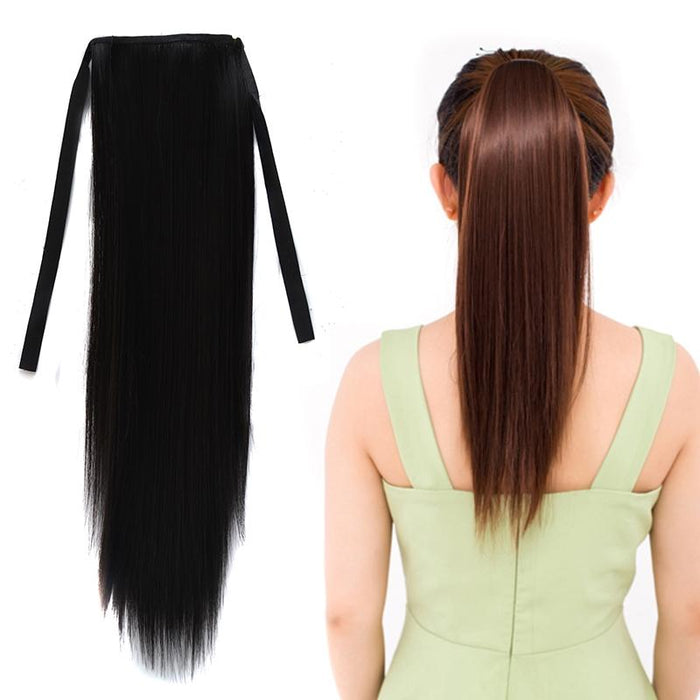 Long Straight Hair Bandage Style Wig For Women Natural Look