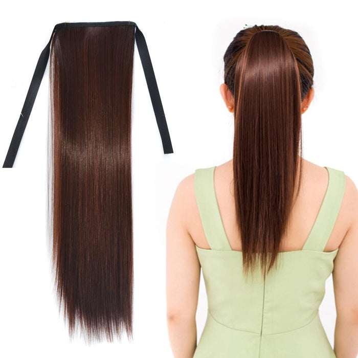 Long Straight Hair Bandage Style Wig For Women Natural Look