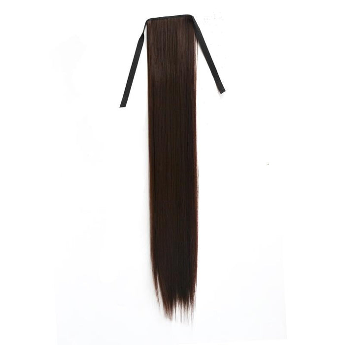 75Cm Long Straight Hair Bandage Style Ponytail For Women