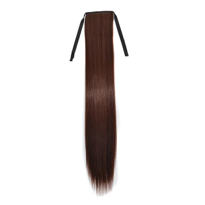 75Cm Long Straight Hair Bandage Style Ponytail For Women